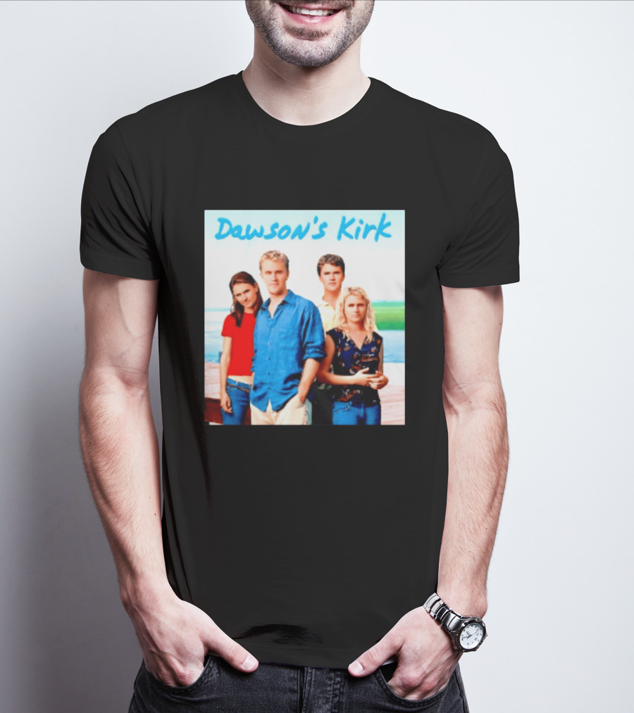Dawson's Kirk 90s TV Cast Scenic Backdrop T-Shirt
