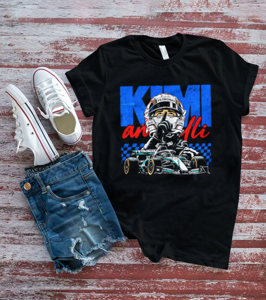 Kimi Antonelli F1 Racing Shhh Karting Racer Helmet T-Shirt