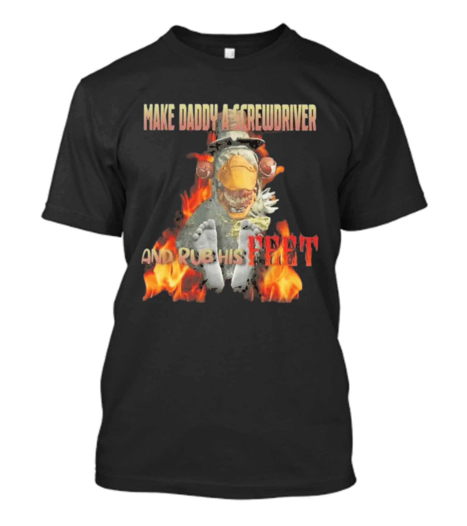 Dr Futterman Outlast Trials Make Daddy A Screwdriver And Rub His Feet Flaming Creature T-Shirt