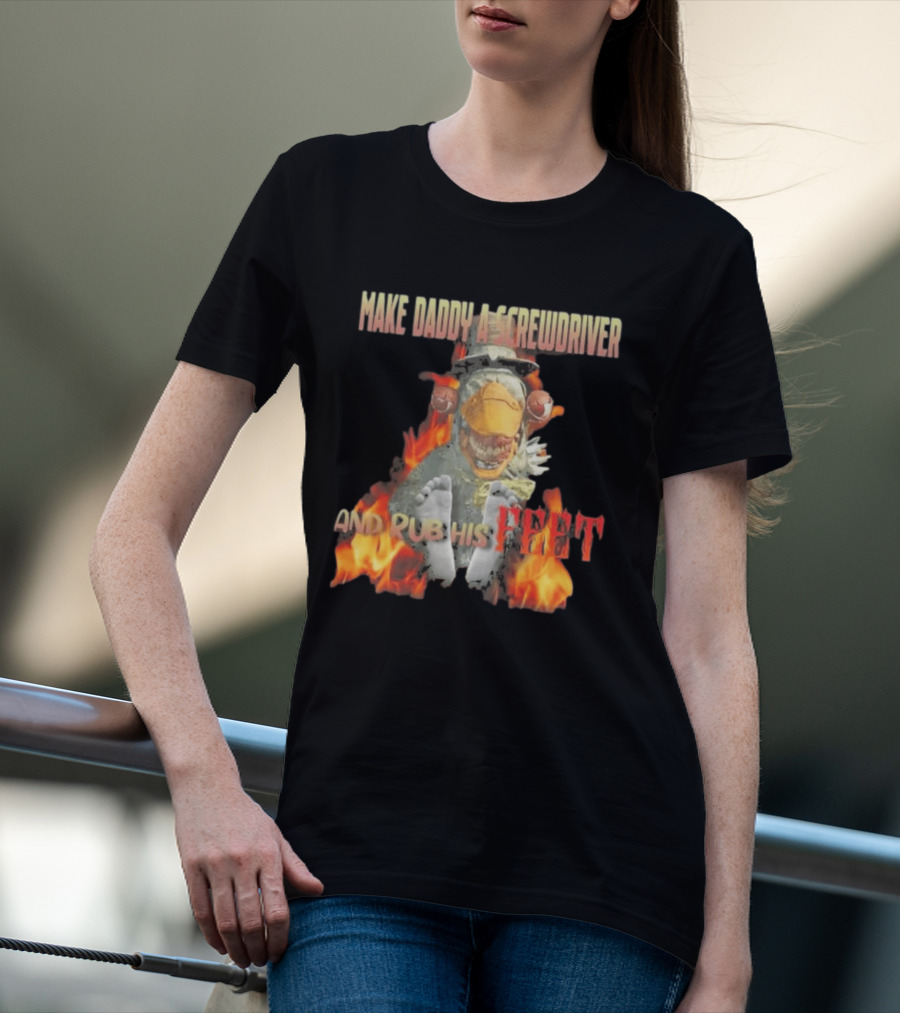 Dr Futterman Outlast Trials Make Daddy A Screwdriver And Rub His Feet Flaming Creature T-Shirt
