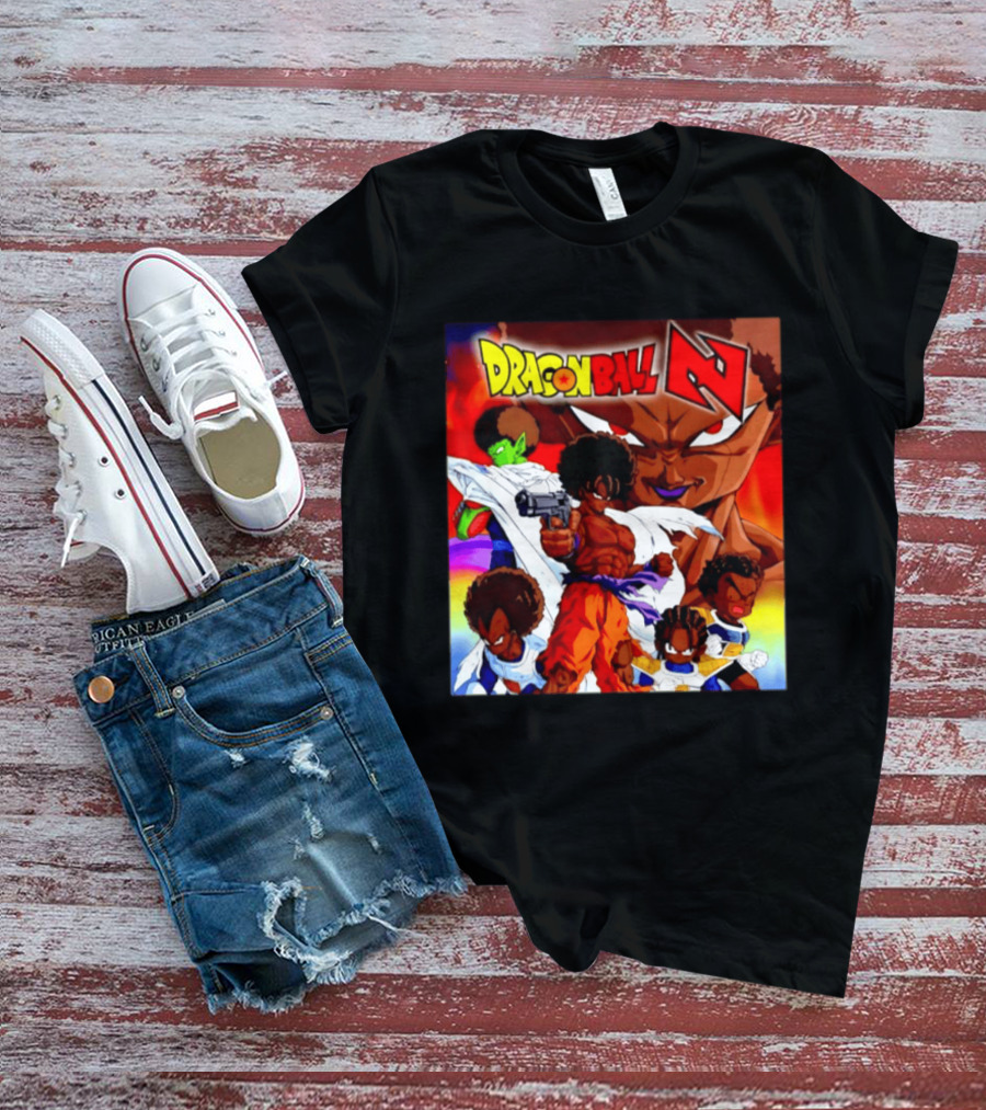 Dragon Ball Z Afro Characters Anime Goku Parody Fusion T-Shirt