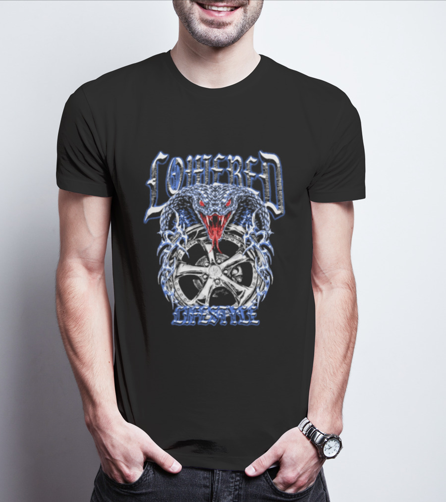 Lohered Lifestyle Snake And Wheel Vintage Streetwear T-Shirt