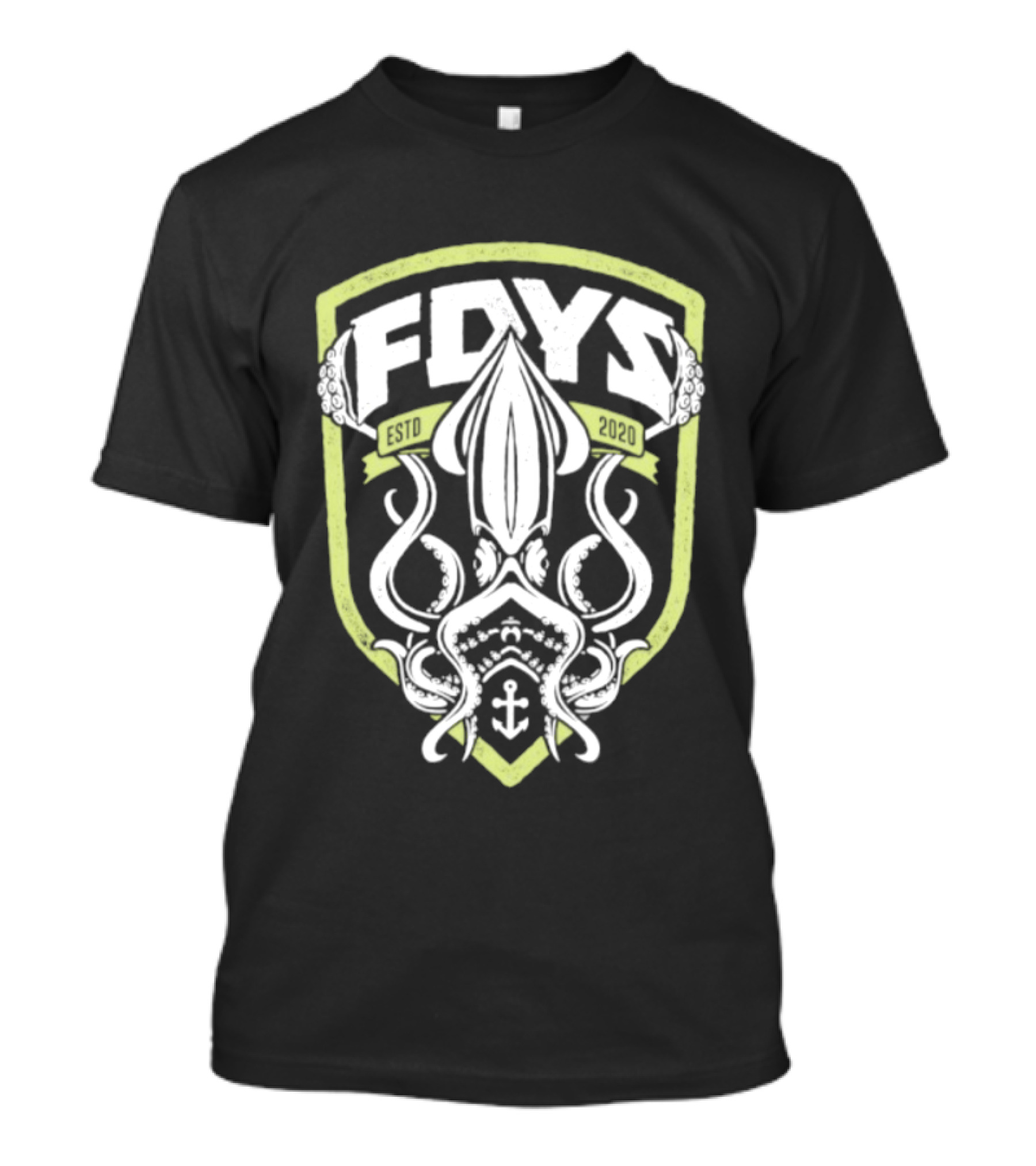 Fdys Estd 2020 Squid Anchor Emblem Field Days T-Shirt