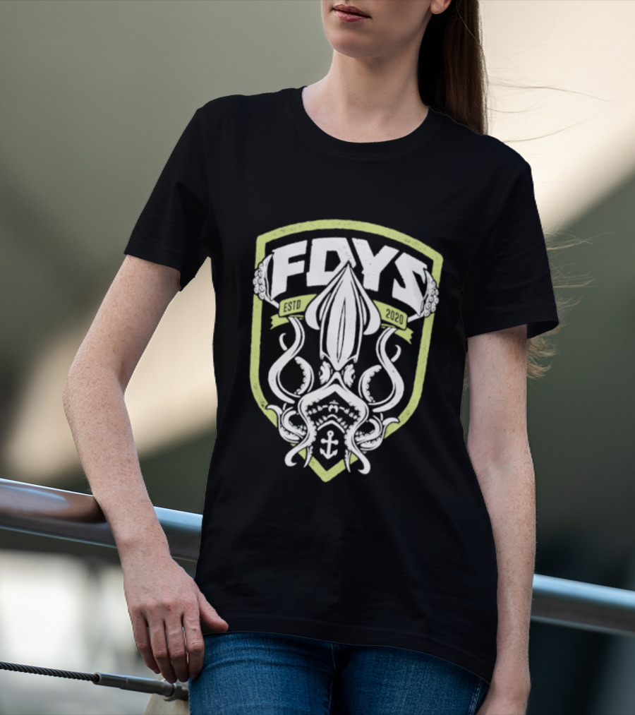 Fdys Estd 2020 Squid Anchor Emblem Field Days T-Shirt