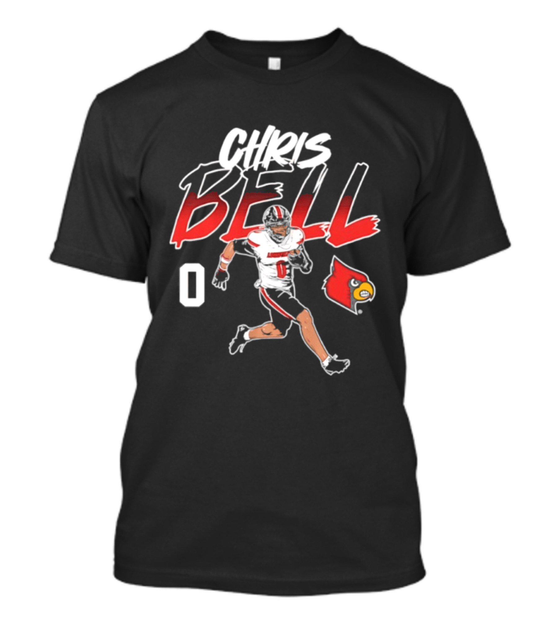 Chris Bell Louisville Cardinals Football 0 Pose T-Shirt