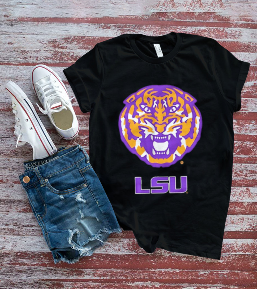 LSU Tigers NCAA Football Tiger Head T-Shirt