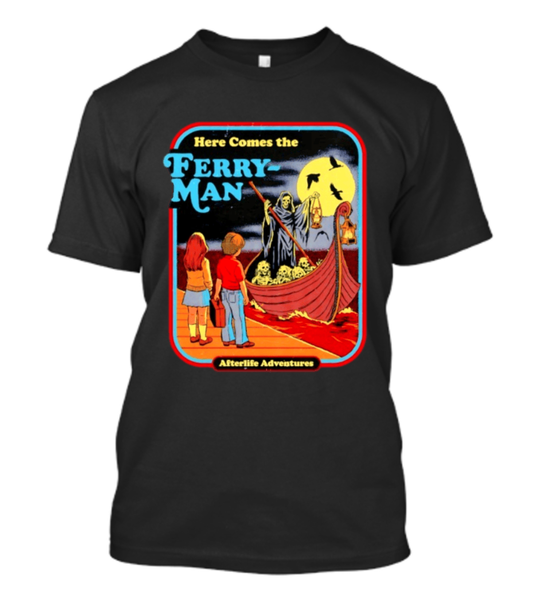 Here Comes The Ferry Man Afterlife Adventures Vintage Horror T-Shirt