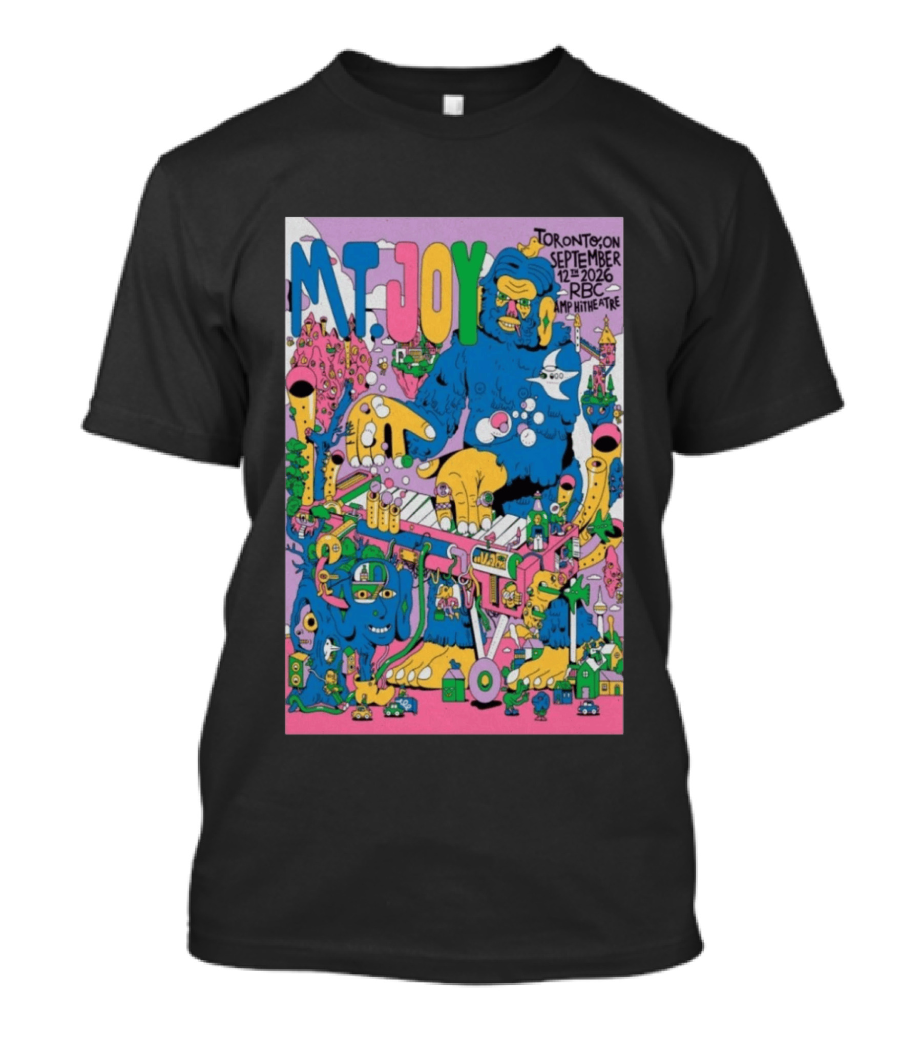 MT. Joy Toronto September 12 2026 RBC Amphitheatre Concert With Colorful Fantasy Creature T-Shirt
