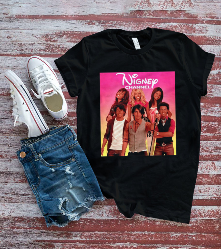 Nigney Channel Jonas Brothers Y2K Meme Vintage Throwback T-Shirt