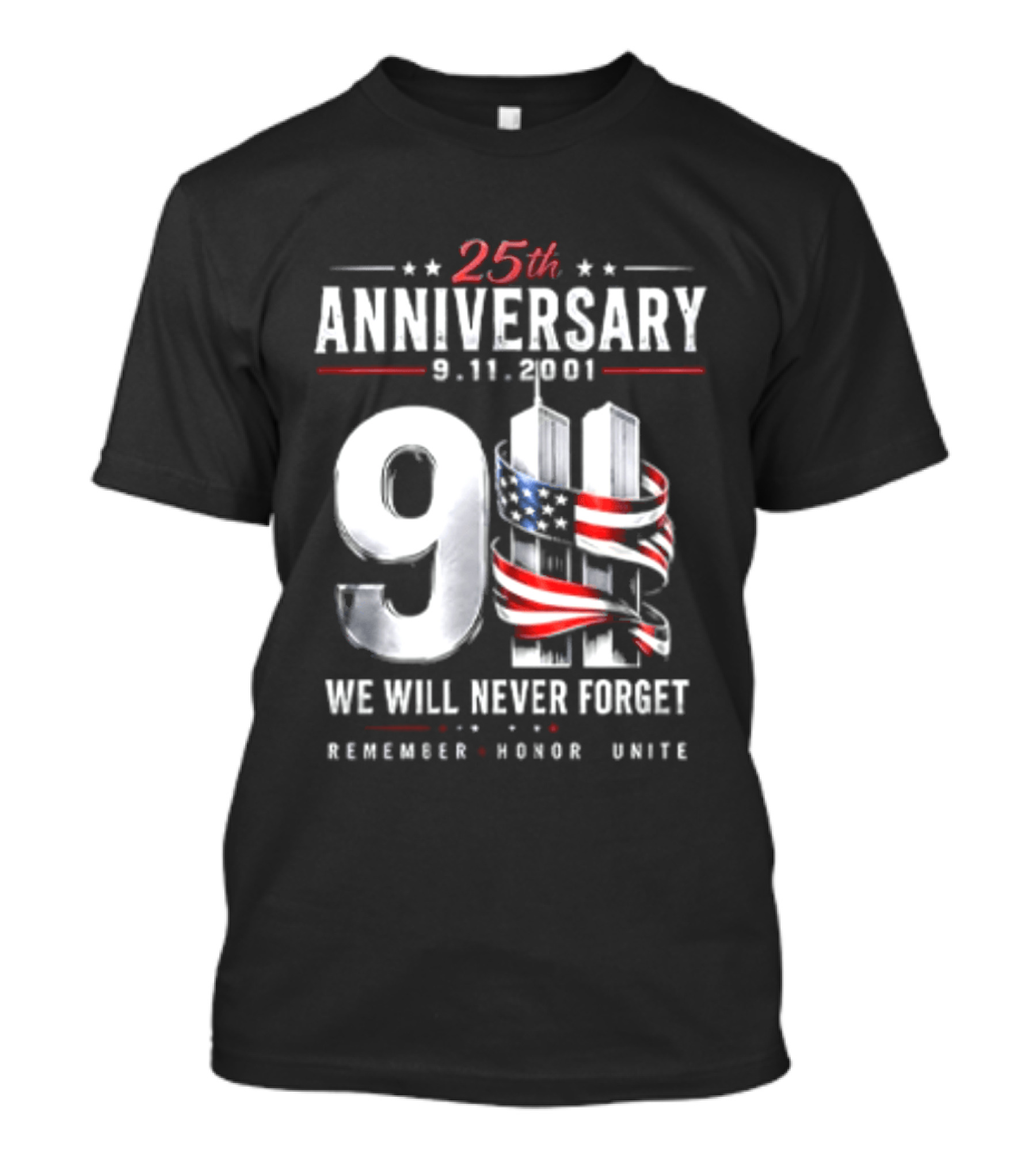 NYPD New York Yankees 2026 25th Anniversary 9 11 We Will Never Forget Remember Honor Unite T-Shirt