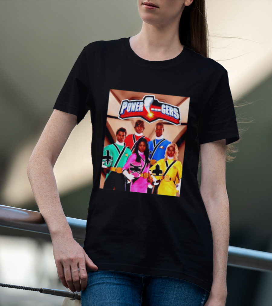 Power Rangers SPD Team Uniforms Super Sentai Action Figures T-Shirt