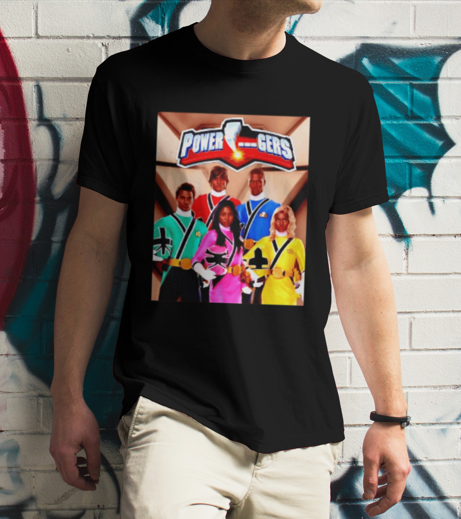 Power Rangers SPD Team Uniforms Super Sentai Action Figures T-Shirt