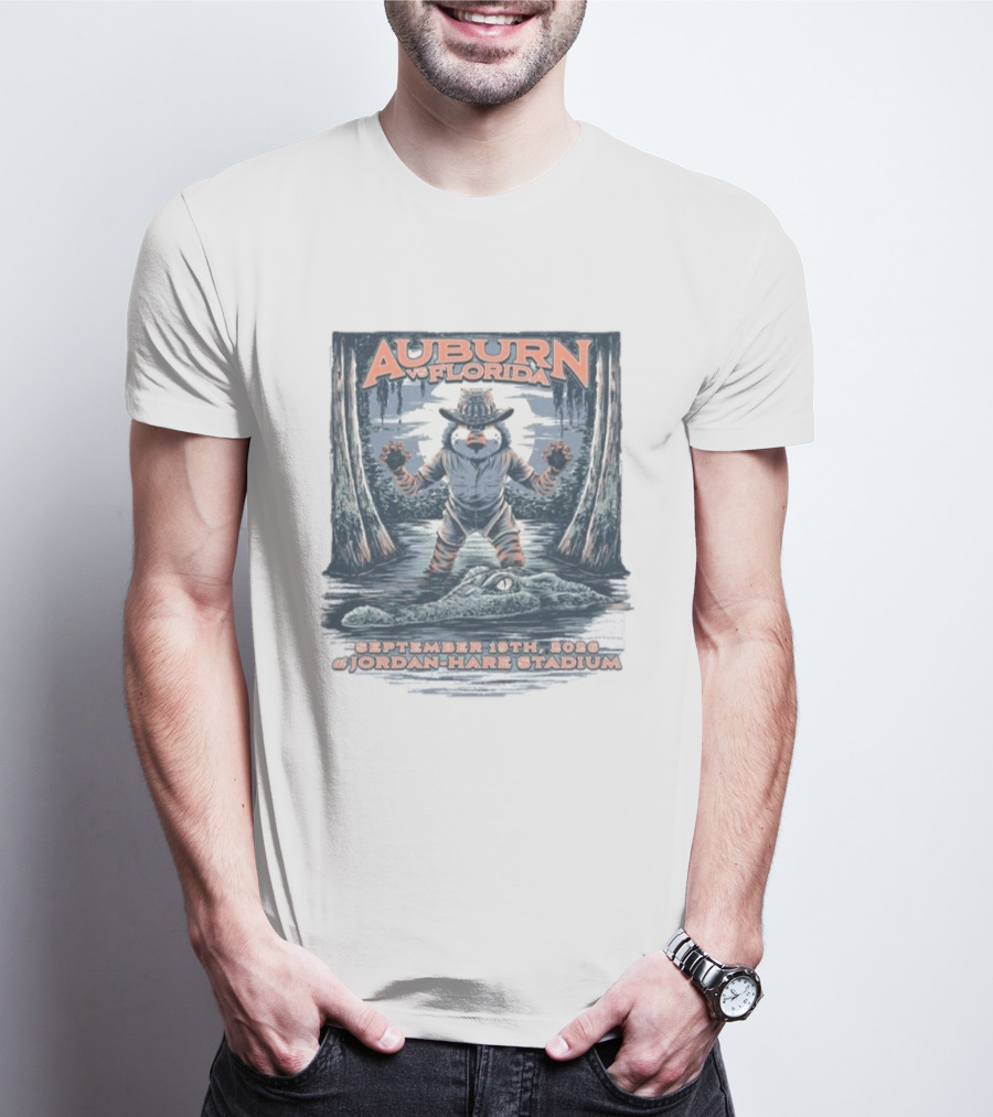 Auburn Vs Florida Football September 19th 2026 Jordan Hare Stadium T-Shirt