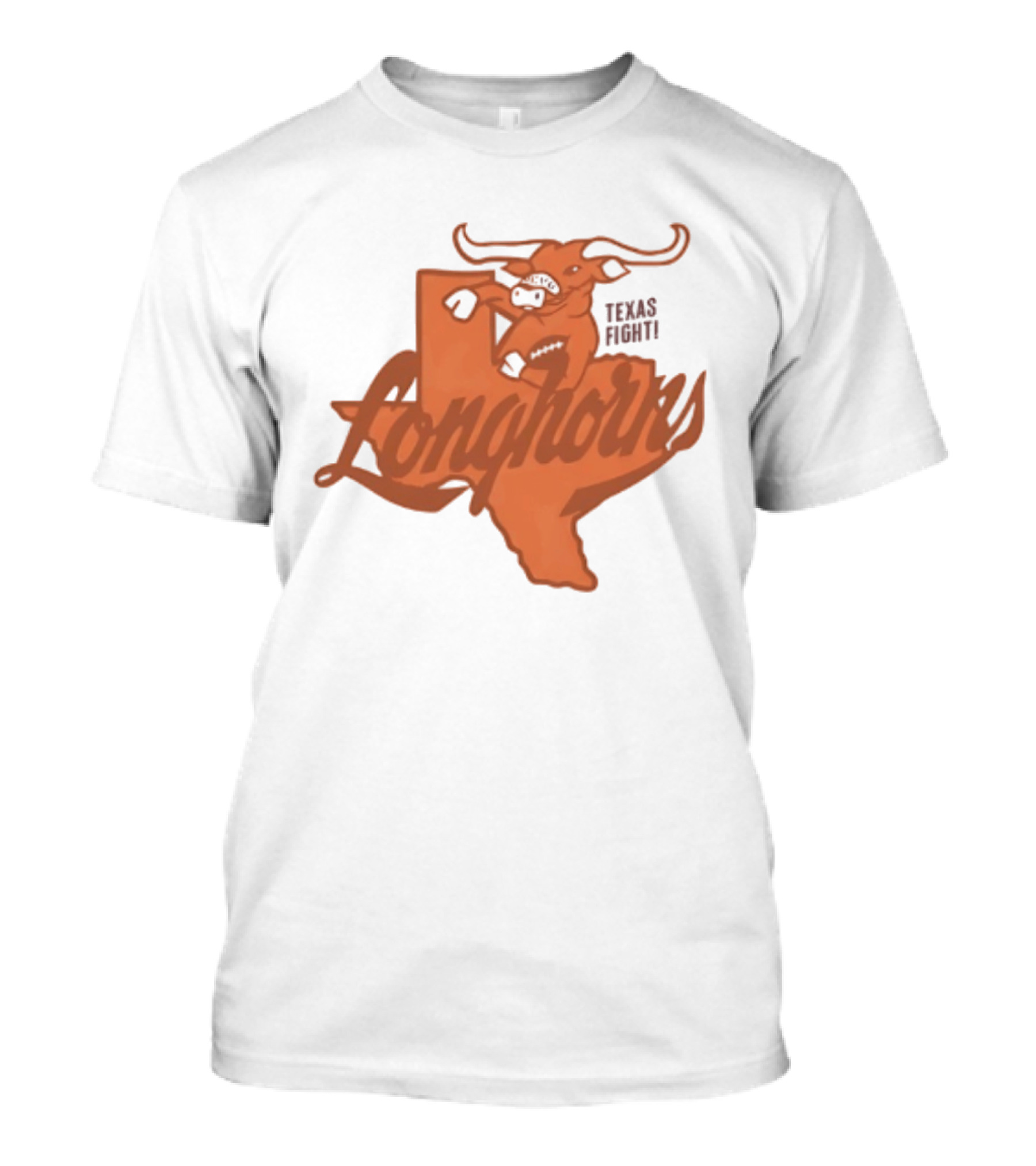 Texas Longhorns Football Texas Fight Map Longhorns T-Shirt