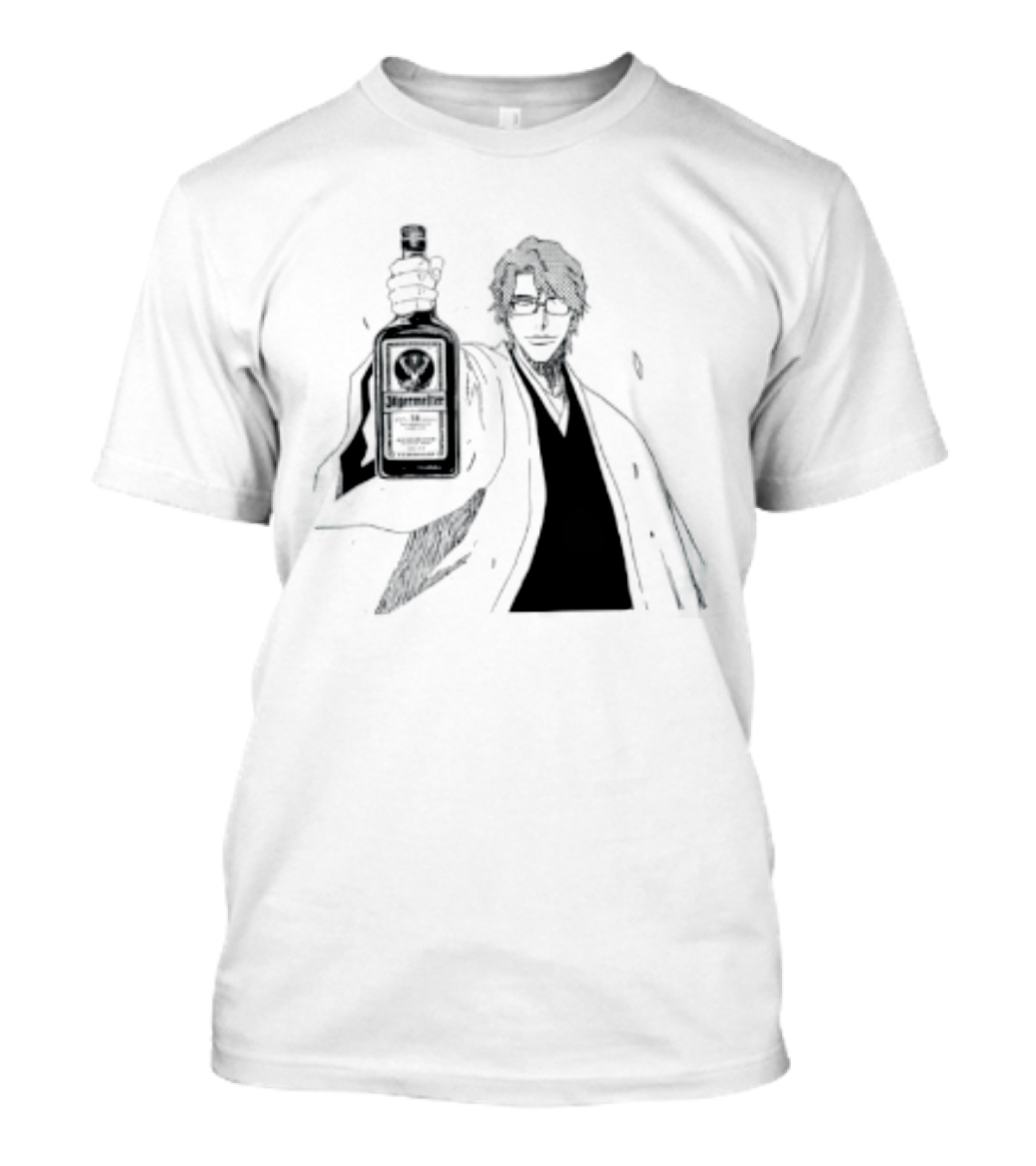 Jagermeister Aizen Sosuke Bleach Anime Collaboration T-Shirt