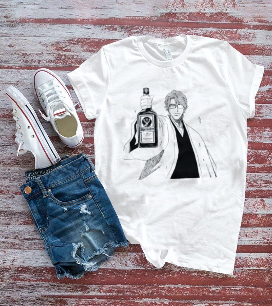 Jagermeister Aizen Sosuke Bleach Anime Collaboration T-Shirt