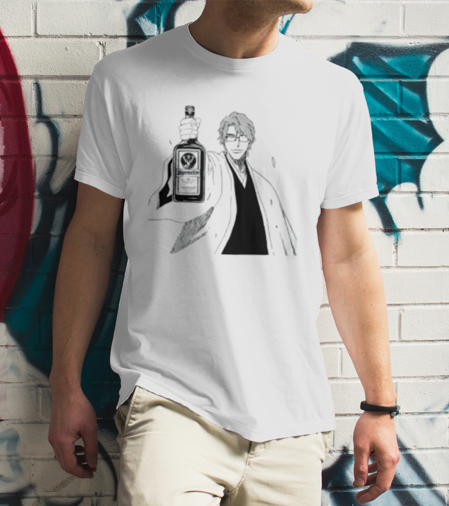 Jagermeister Aizen Sosuke Bleach Anime Collaboration T-Shirt