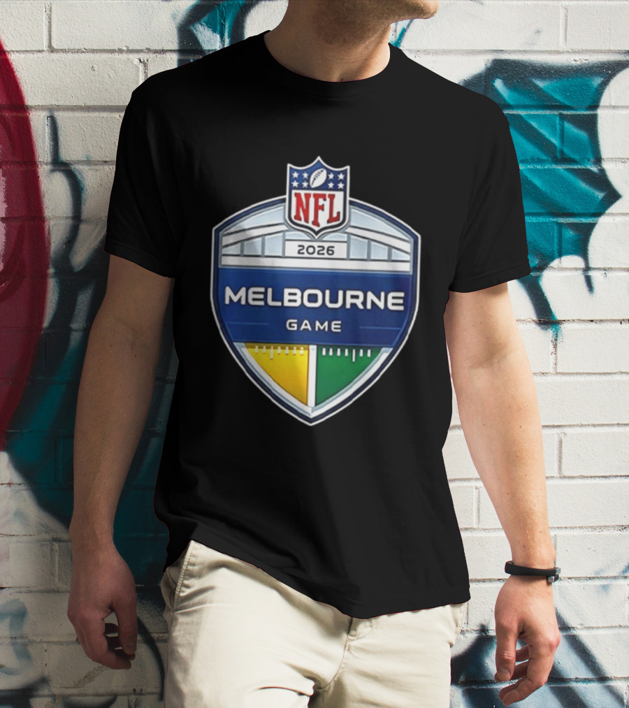 San Francisco 49ers NFL 2026 Melbourne Game Two Sided T-Shirt