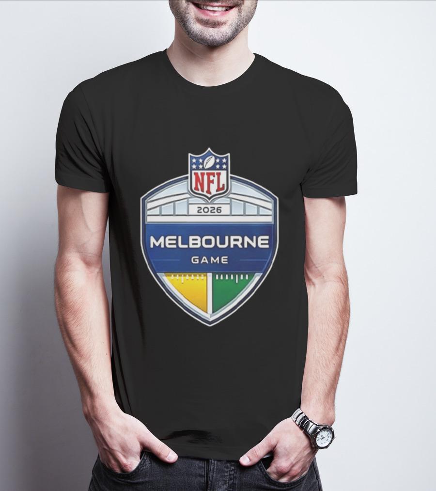 San Francisco 49ers NFL 2026 Melbourne Game Two Sided T-Shirt