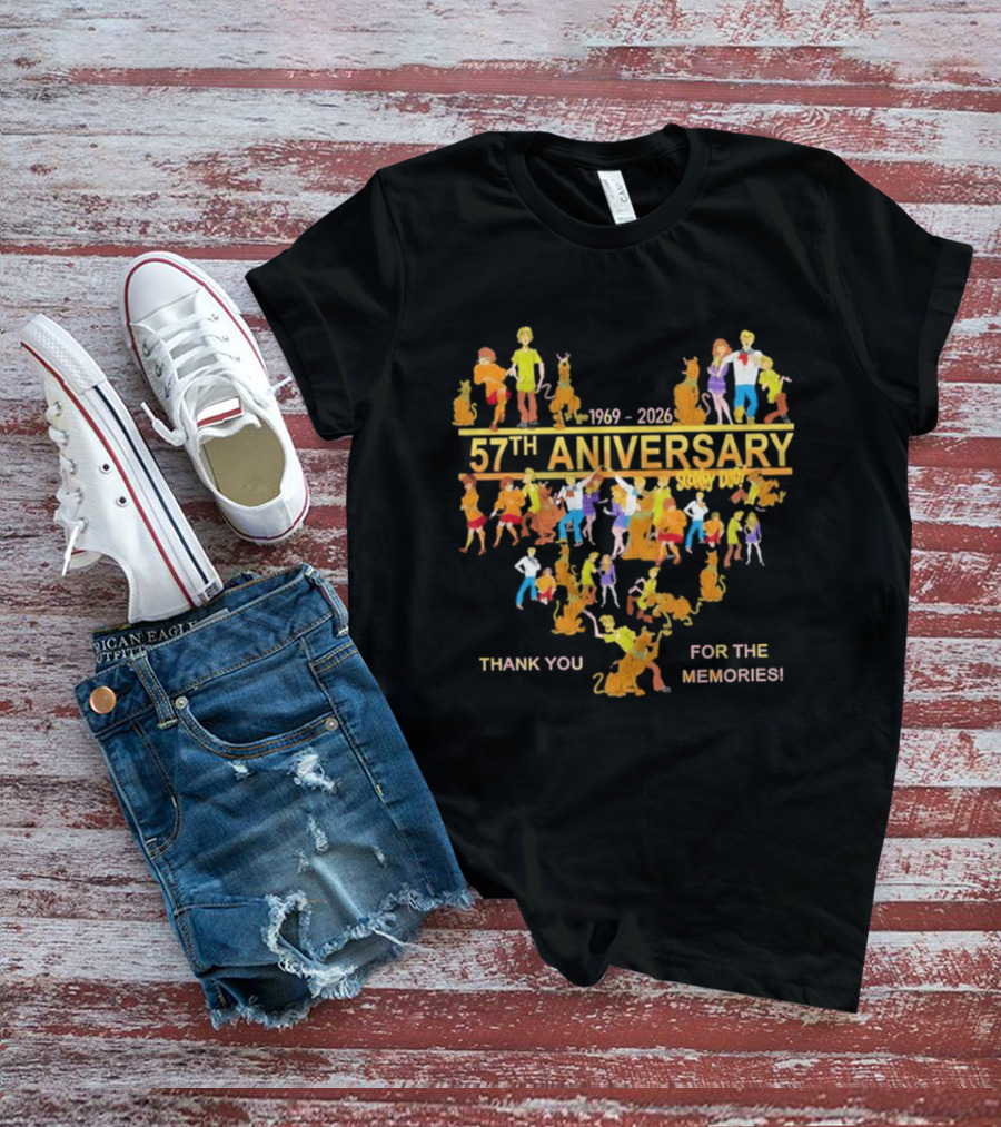 Scooby Doo 57th Anniversary 1969 2026 Thank You For The Memories T-Shirt