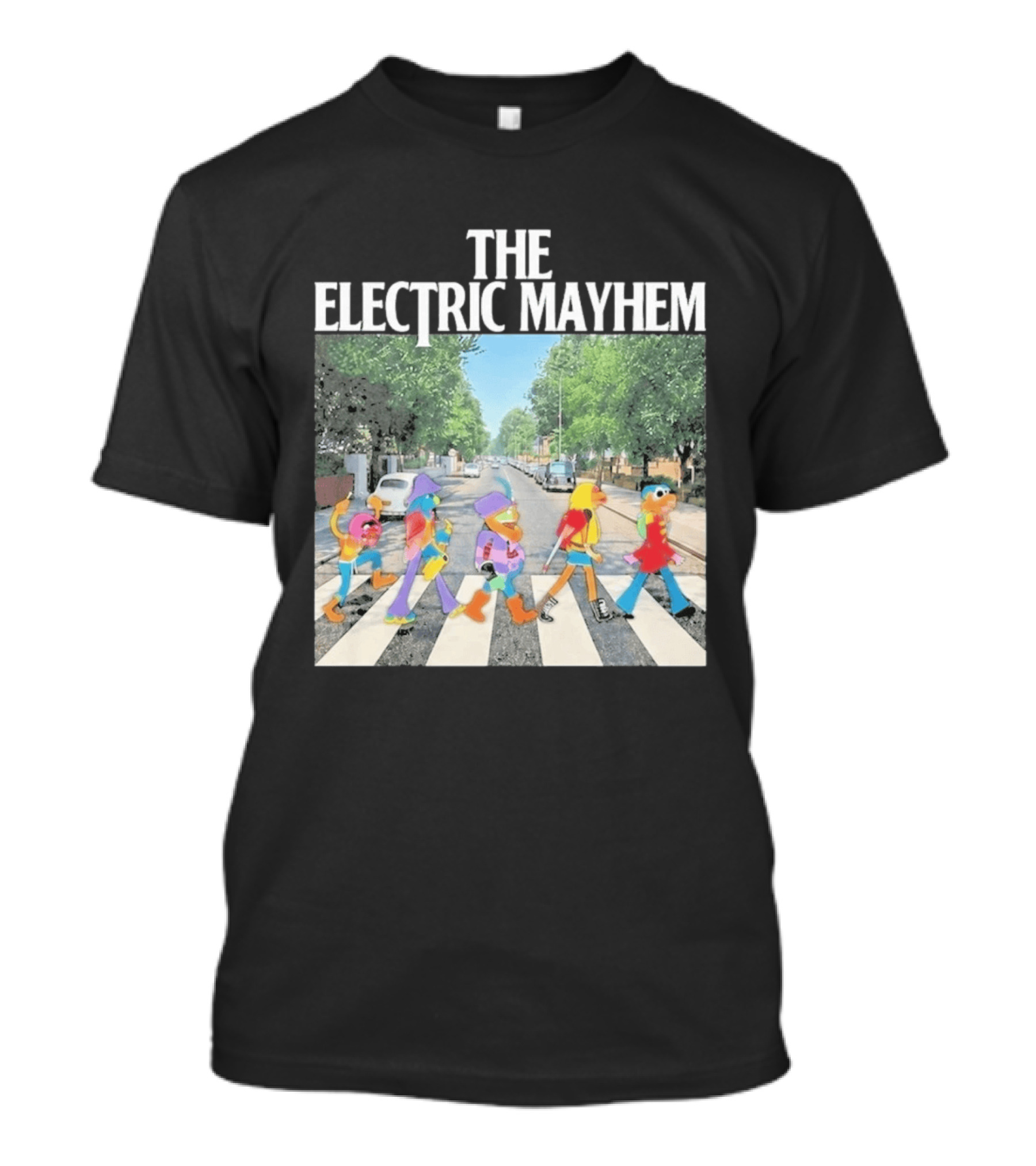 The Electric Mayhem Muppets Abbey Road Crossing Iconic Scene T-Shirt