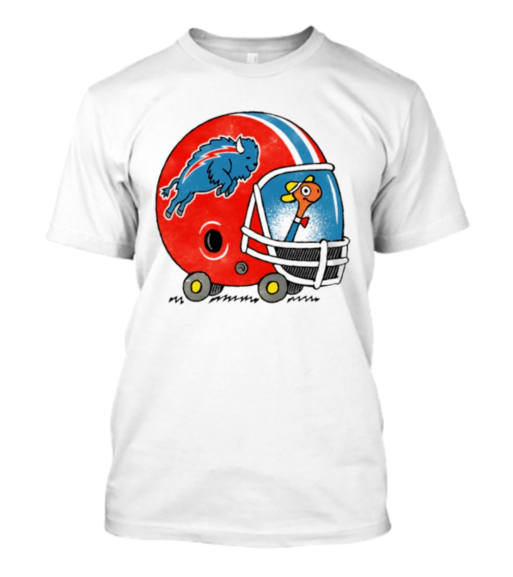 Lowly Worm Wearing Buffalo Bills Football Helmet With Buffalo T-Shirt