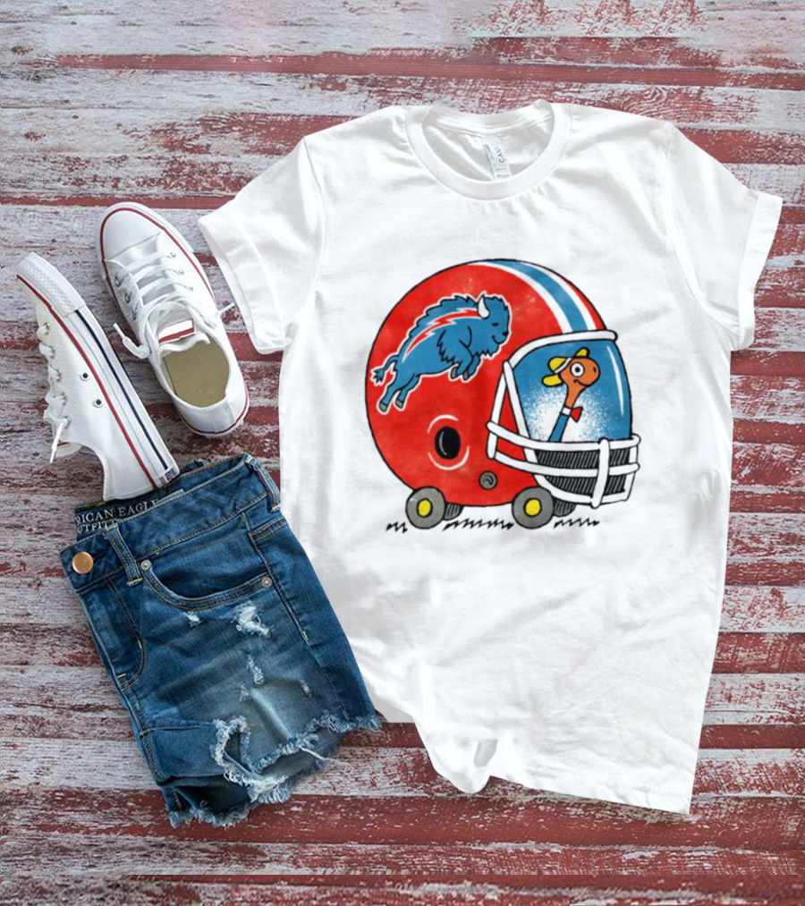 Lowly Worm Wearing Buffalo Bills Football Helmet With Buffalo T-Shirt