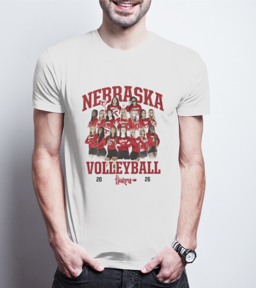 Nebraska Volleyball Women's Team 2026 Collage T-Shirt