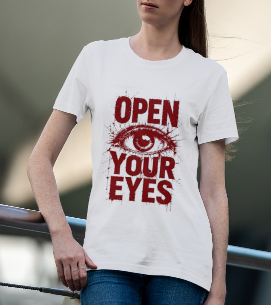 OPEN YOUR EYES Red Splatter Eye T-Shirt