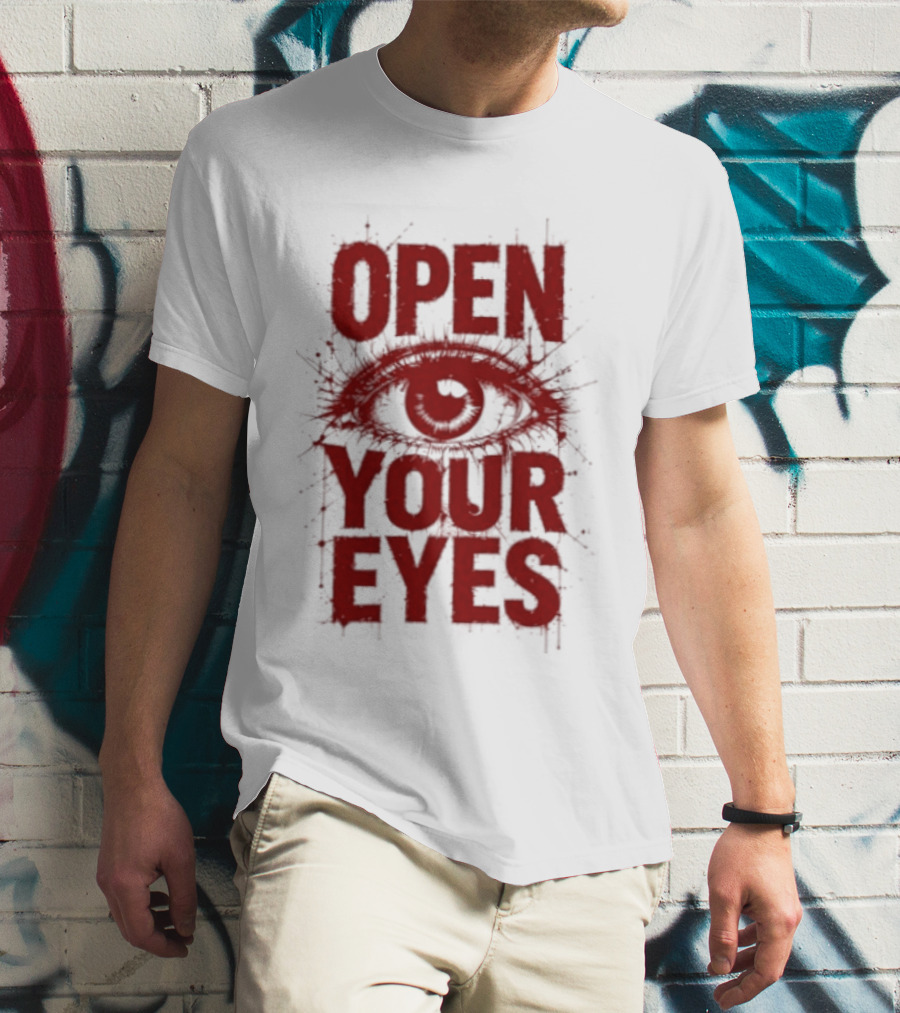 OPEN YOUR EYES Red Splatter Eye T-Shirt