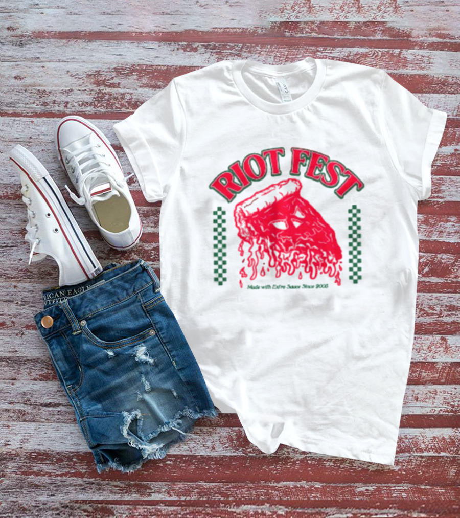 Riot Fest Chicago 2026 Douglass Park September 18 20 Pizza Lineup T-Shirt