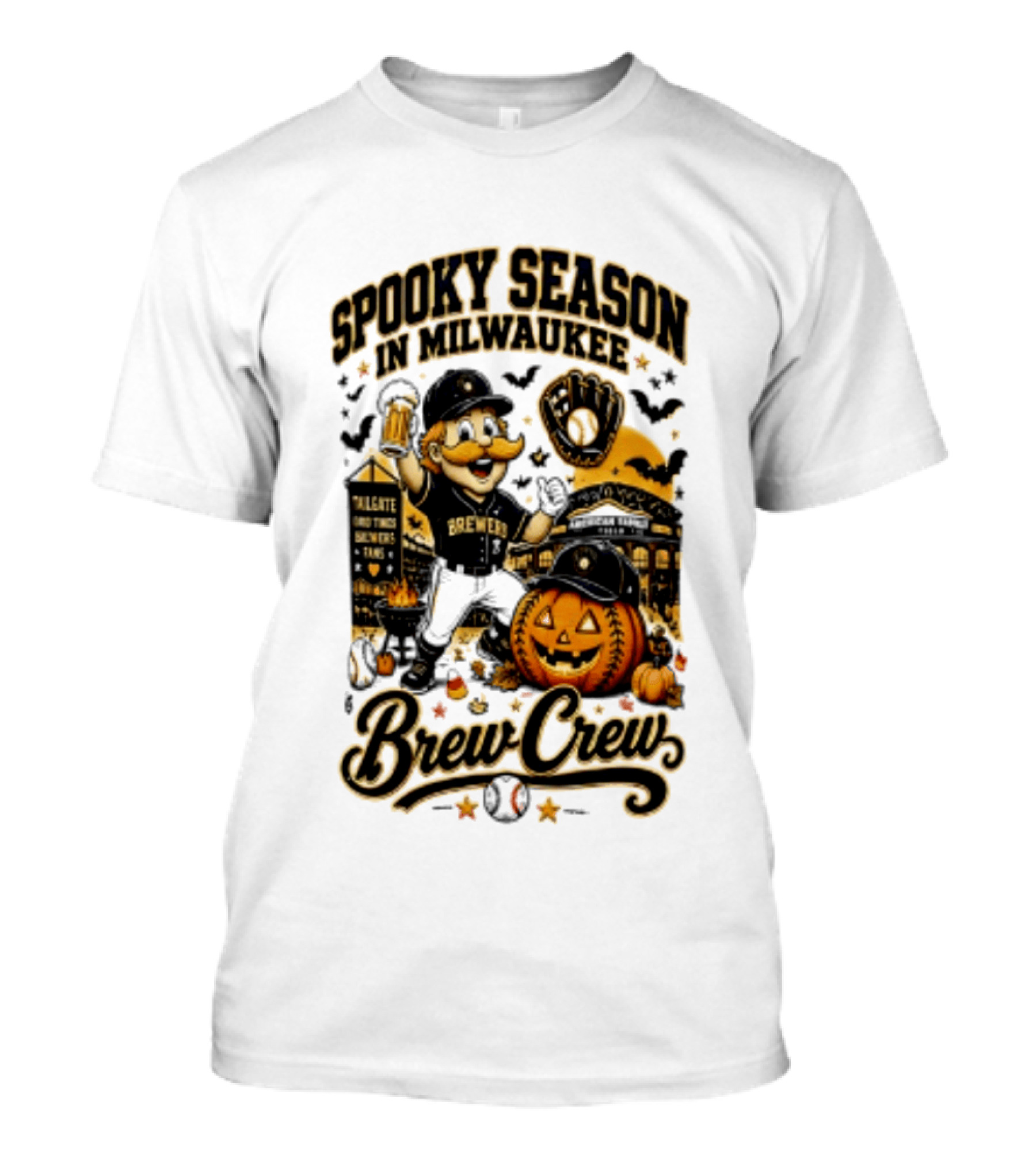 Spooky Season In Milwaukee Brewers Brew Crew Halloween 2026 T-Shirt