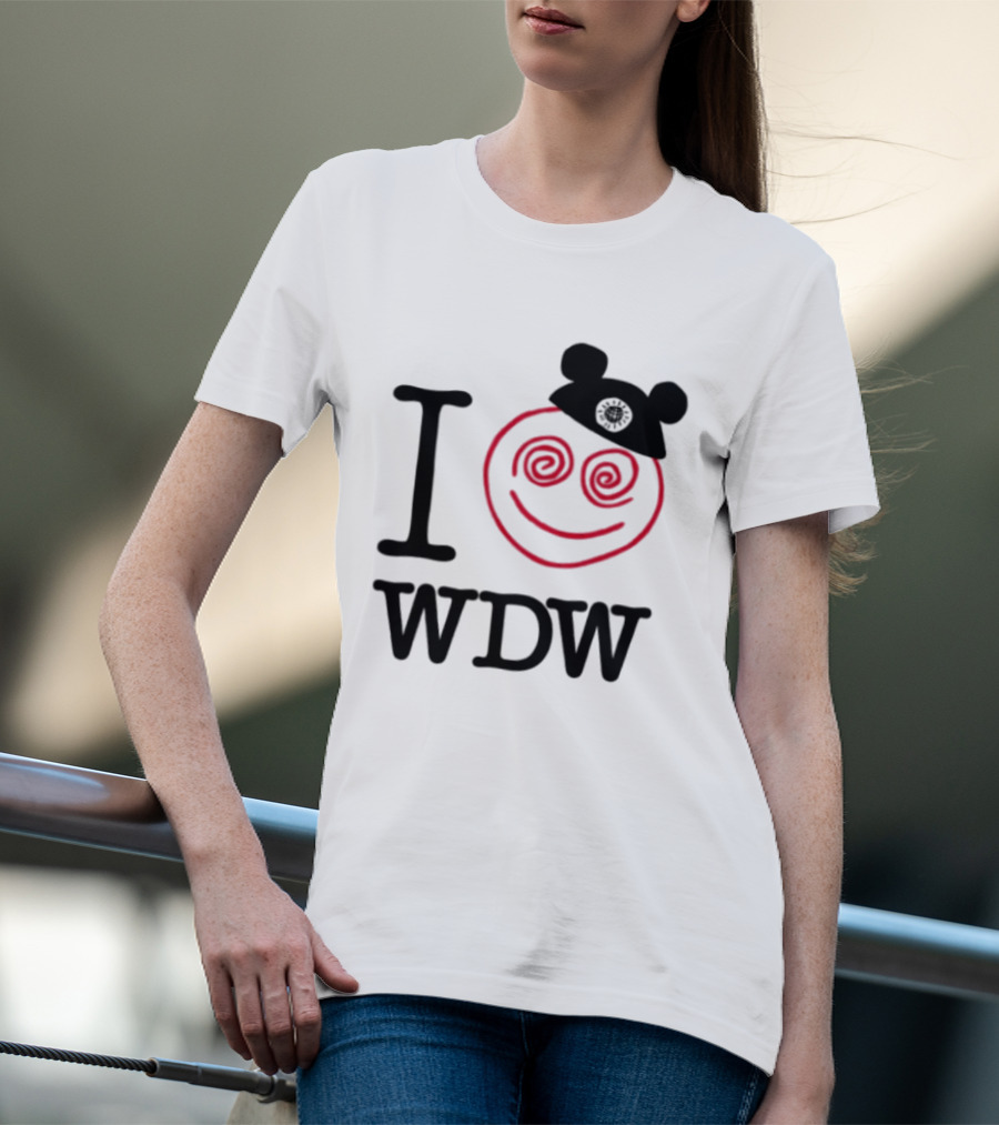 I Love WDW Lost Bros Store All The Time Disney Mickey Hat Smiley Face T-Shirt