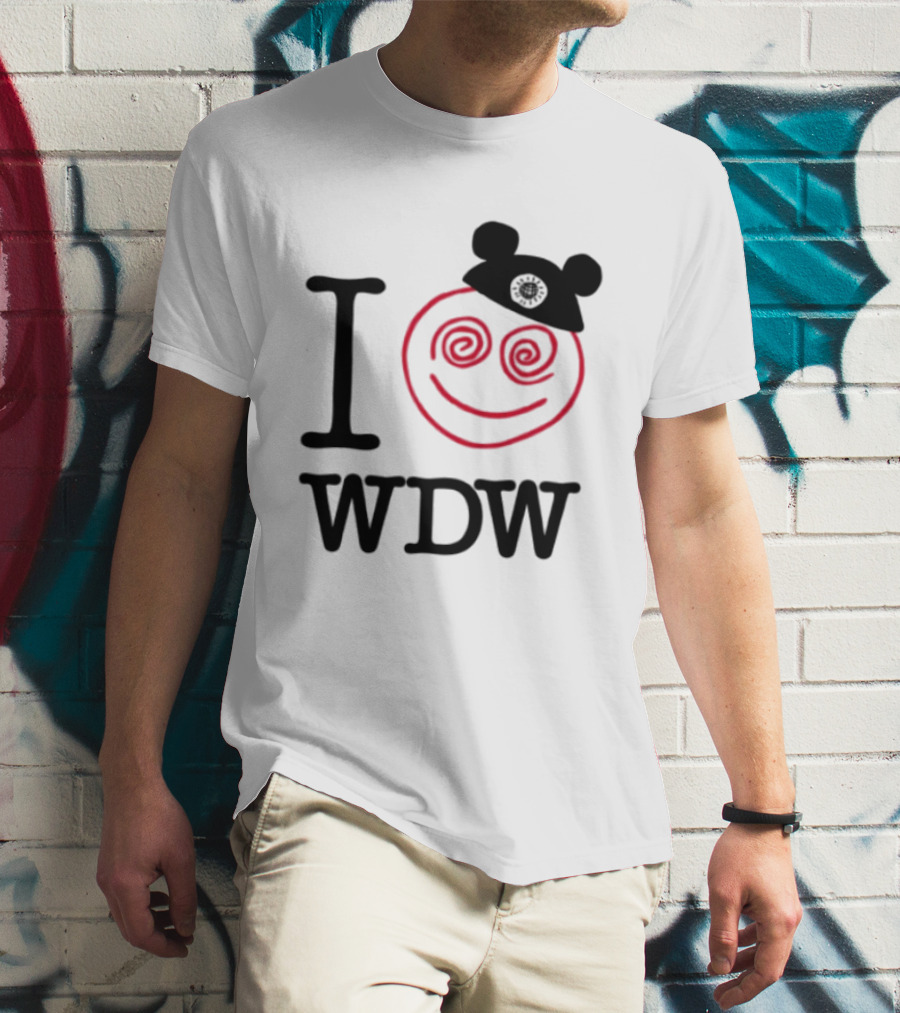 I Love WDW Lost Bros Store All The Time Disney Mickey Hat Smiley Face T-Shirt