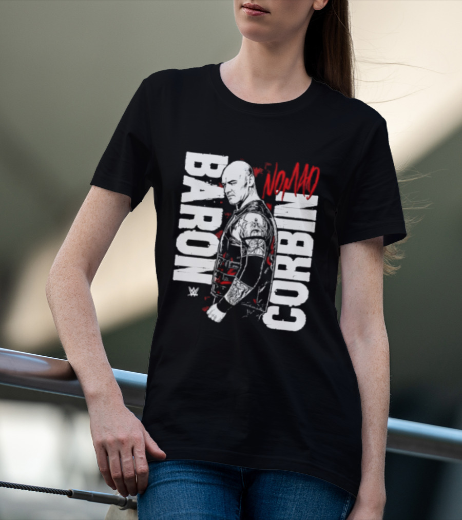 Baron Corbin WWE Nomad Vertical Name Wrestling Superstar T-Shirt