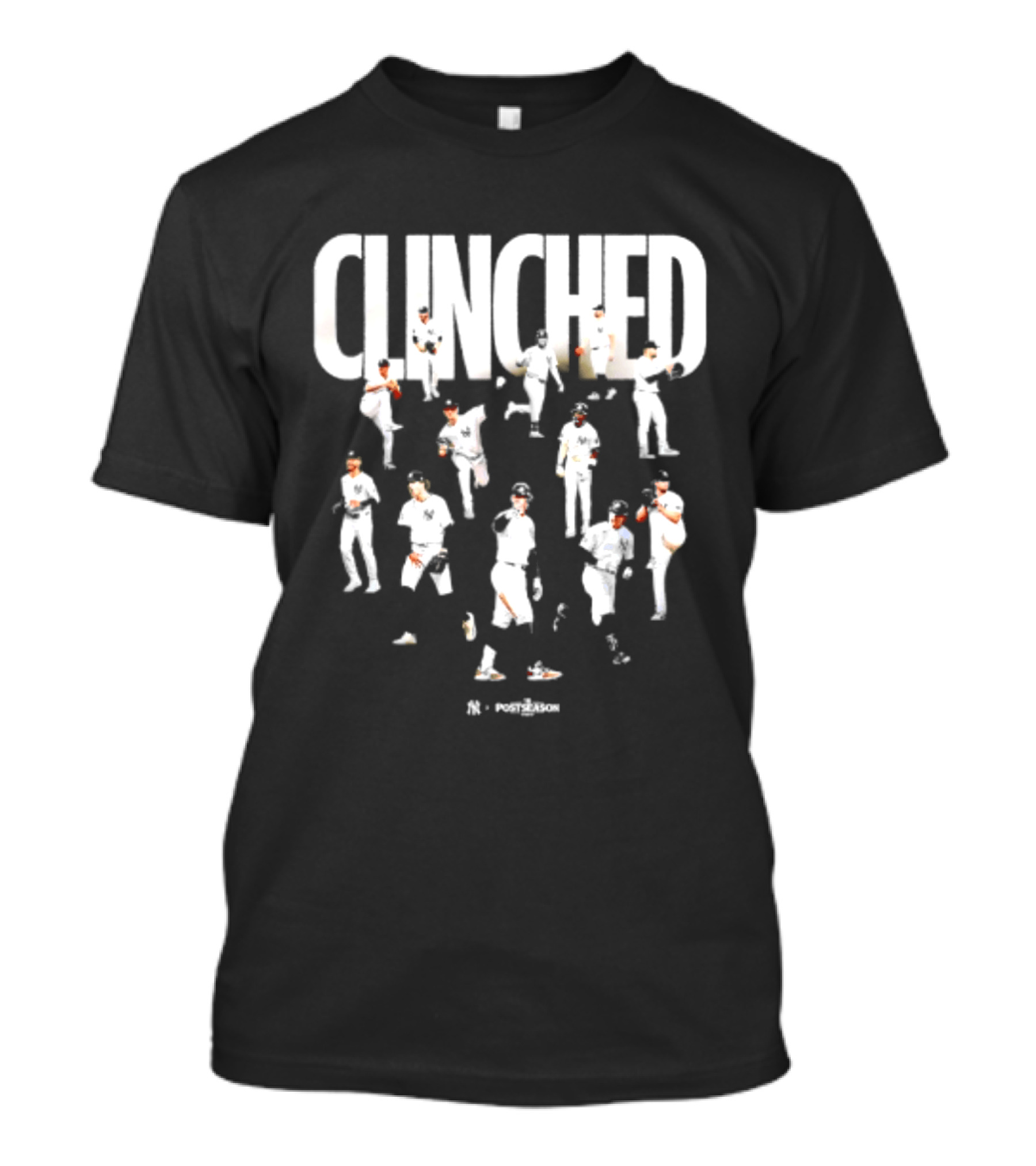 Yankees Clinched 2026 MLB Postseason Celebration Players Montage T-Shirt