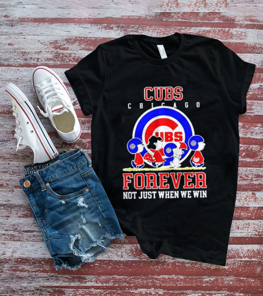 Chicago Cubs Peanuts Abbey Road Forever Not Just When We Win T-Shirt