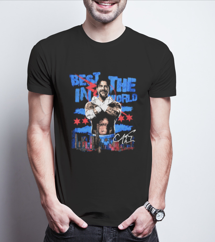 Best In The World CM Punk Chicago Wrestling Signature T-Shirt