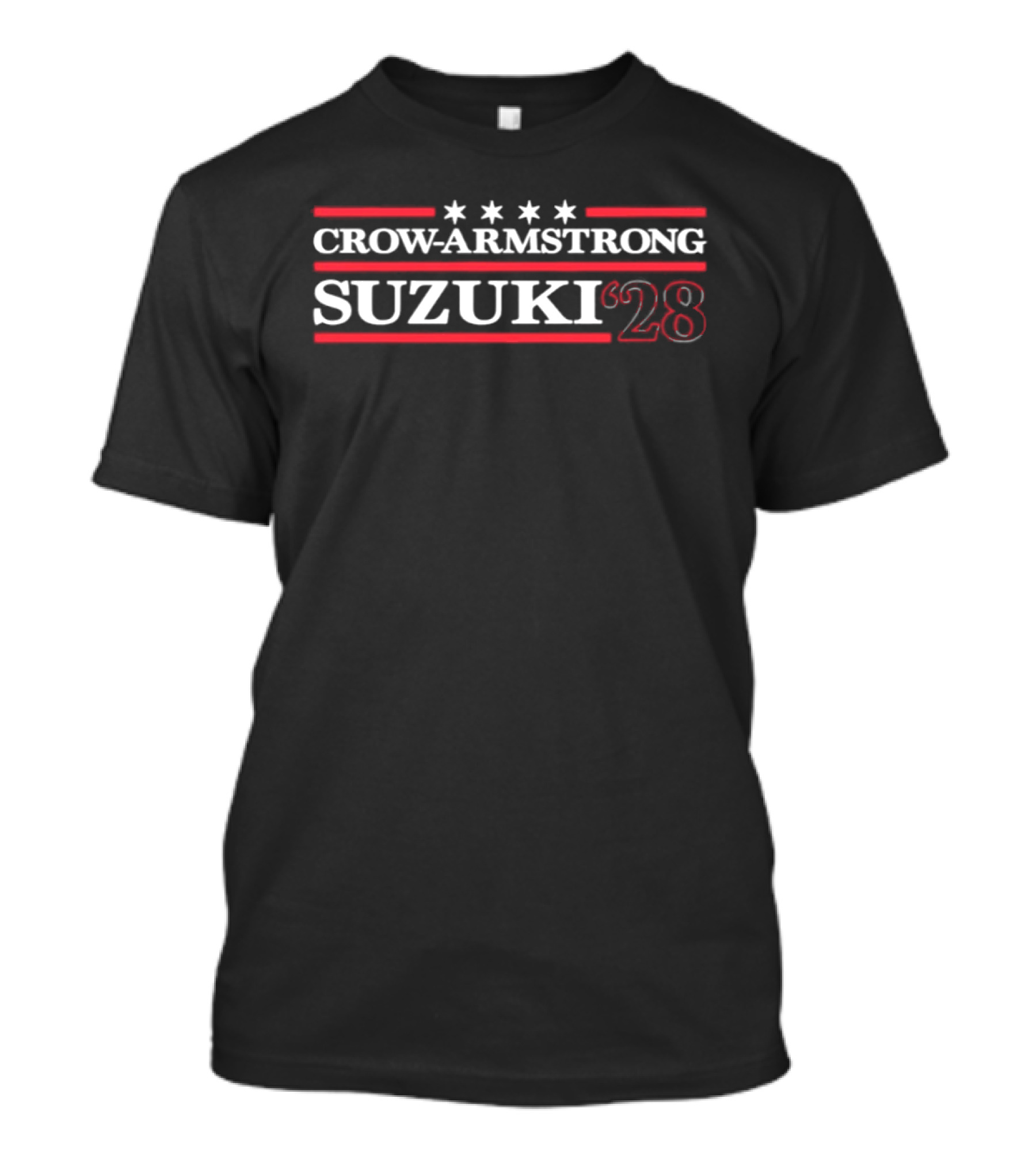 Crow Armstrong Suzuki 28 Stars And Stripes Chicago Cubs T-Shirt