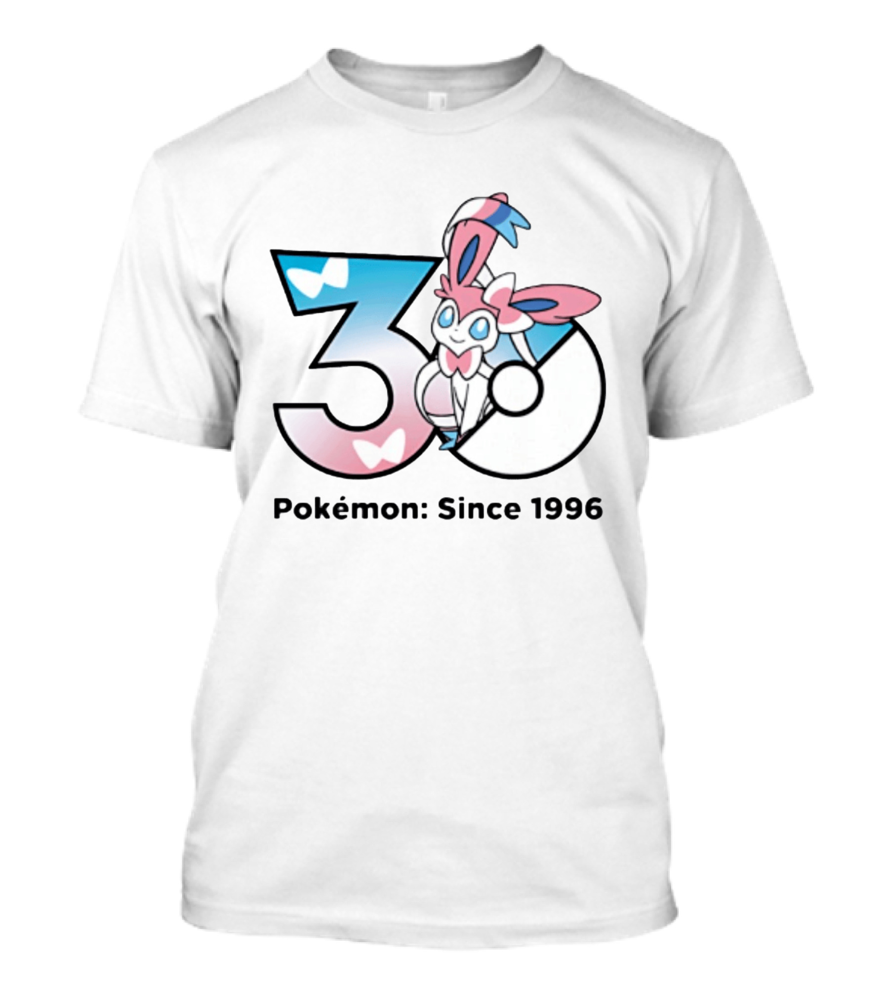 Sylveon Pokémon 30 Years Anniversary Since 1996 Celebration T-Shirt