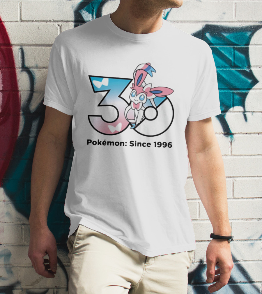 Sylveon Pokémon 30 Years Anniversary Since 1996 Celebration T-Shirt