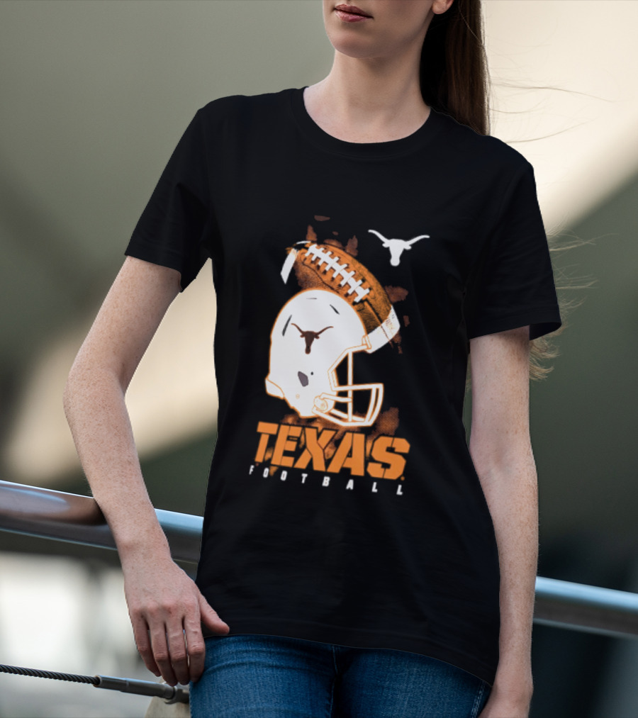 Texas Longhorns Football Helmet Glory NCAA Highlights T-Shirt