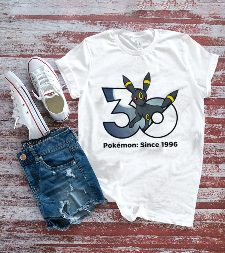 Umbreon Pokemon 30th Anniversary 1996 Celebration T-Shirt