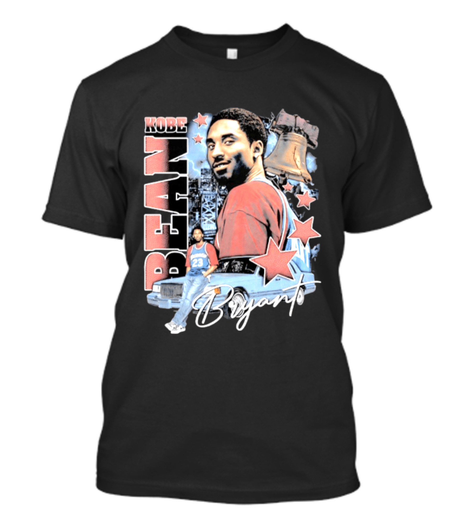 Kobe Bean Bryant Philadelphia Liberty Bell Vintage Style 23 Jersey Retro 76ers T-Shirt