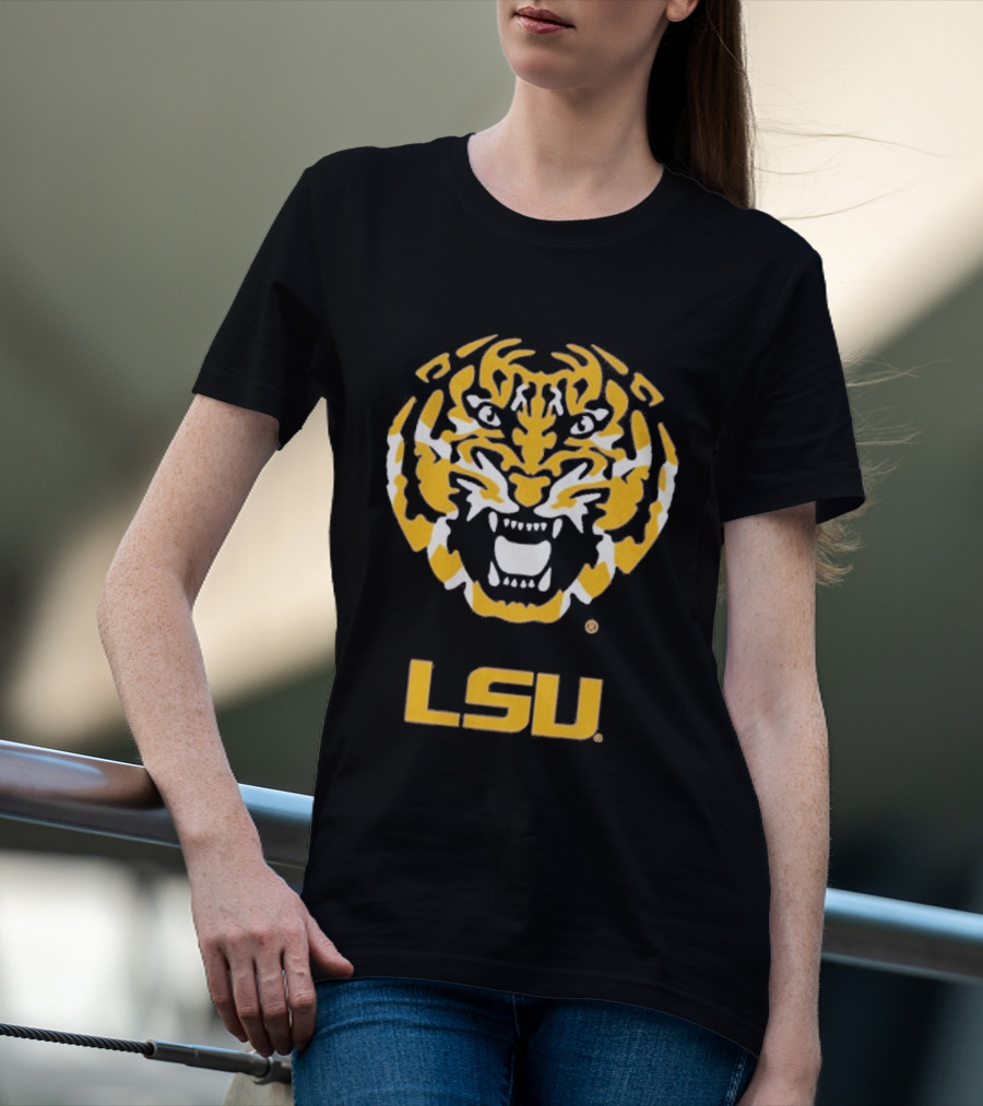LSU Tigers Fierce Tiger Head T-Shirt