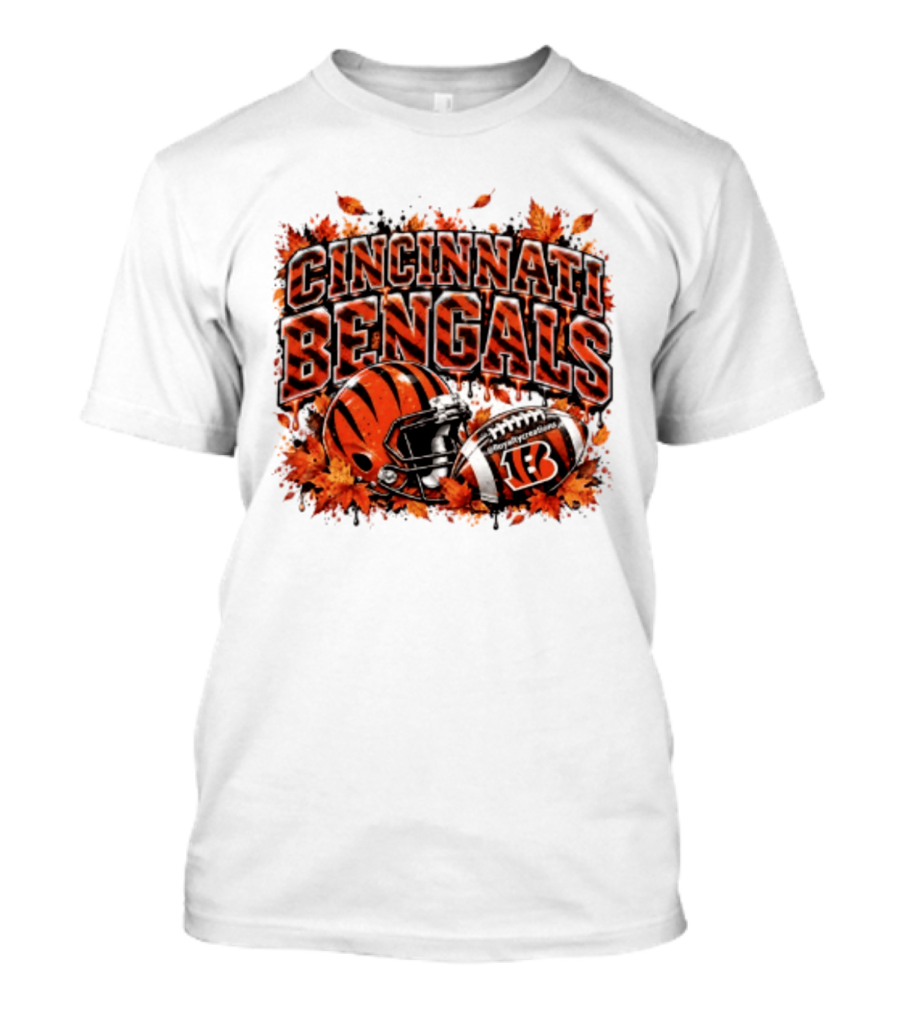 Cincinnati Bengals Autumn Football Helmet Halloween 2026 T-Shirt