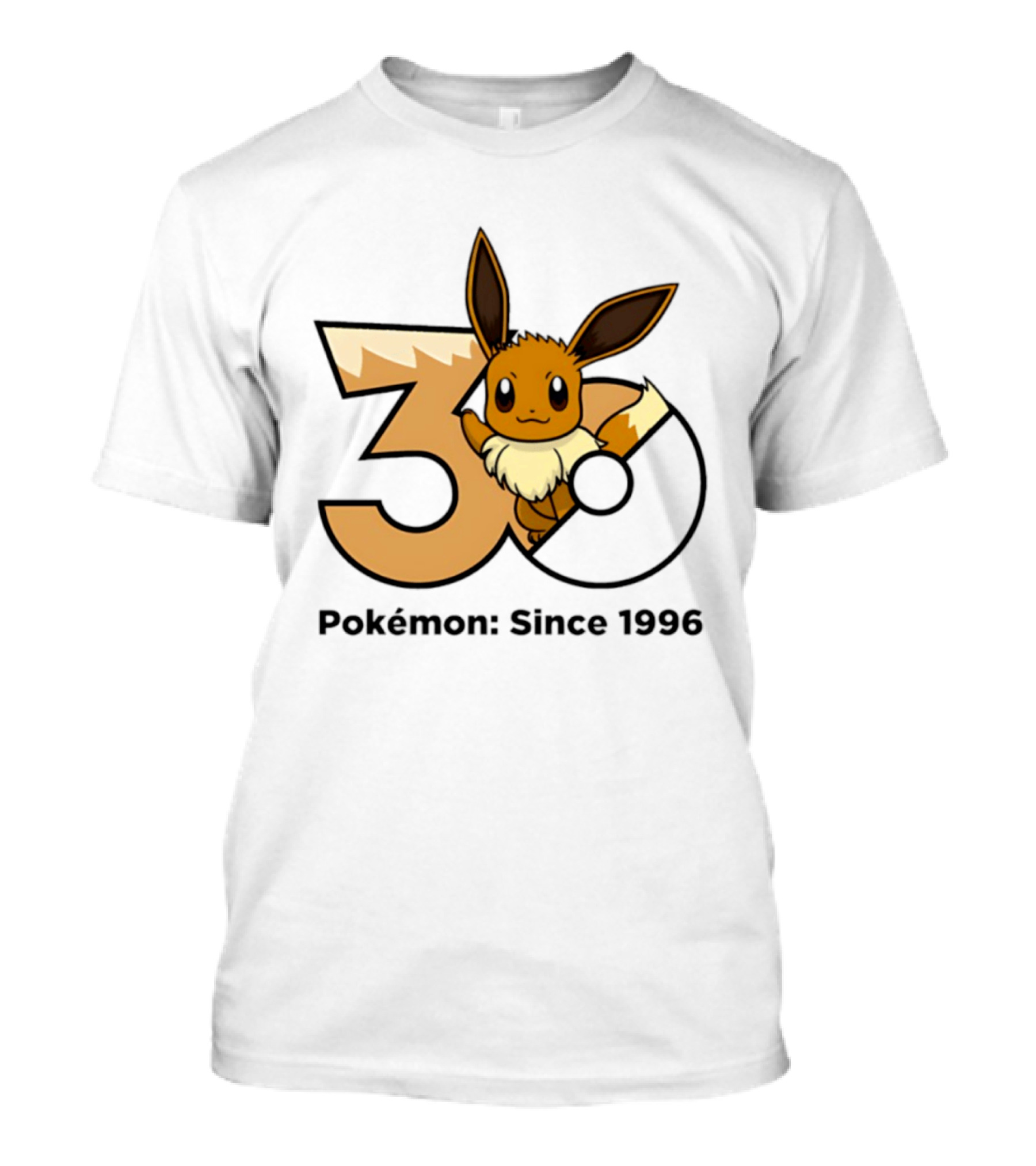 Eevee Pokémon 30th Anniversary Since 1996 Celebration T-Shirt