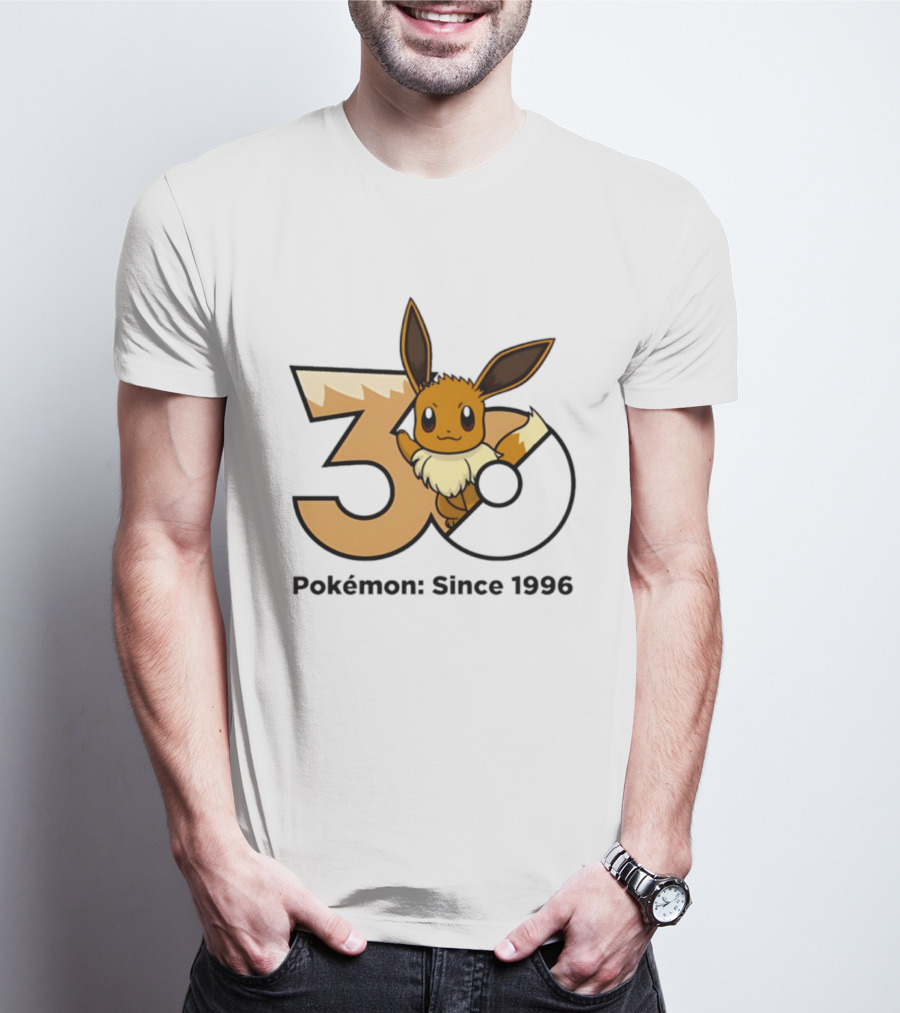 Eevee Pokémon 30th Anniversary Since 1996 Celebration T-Shirt