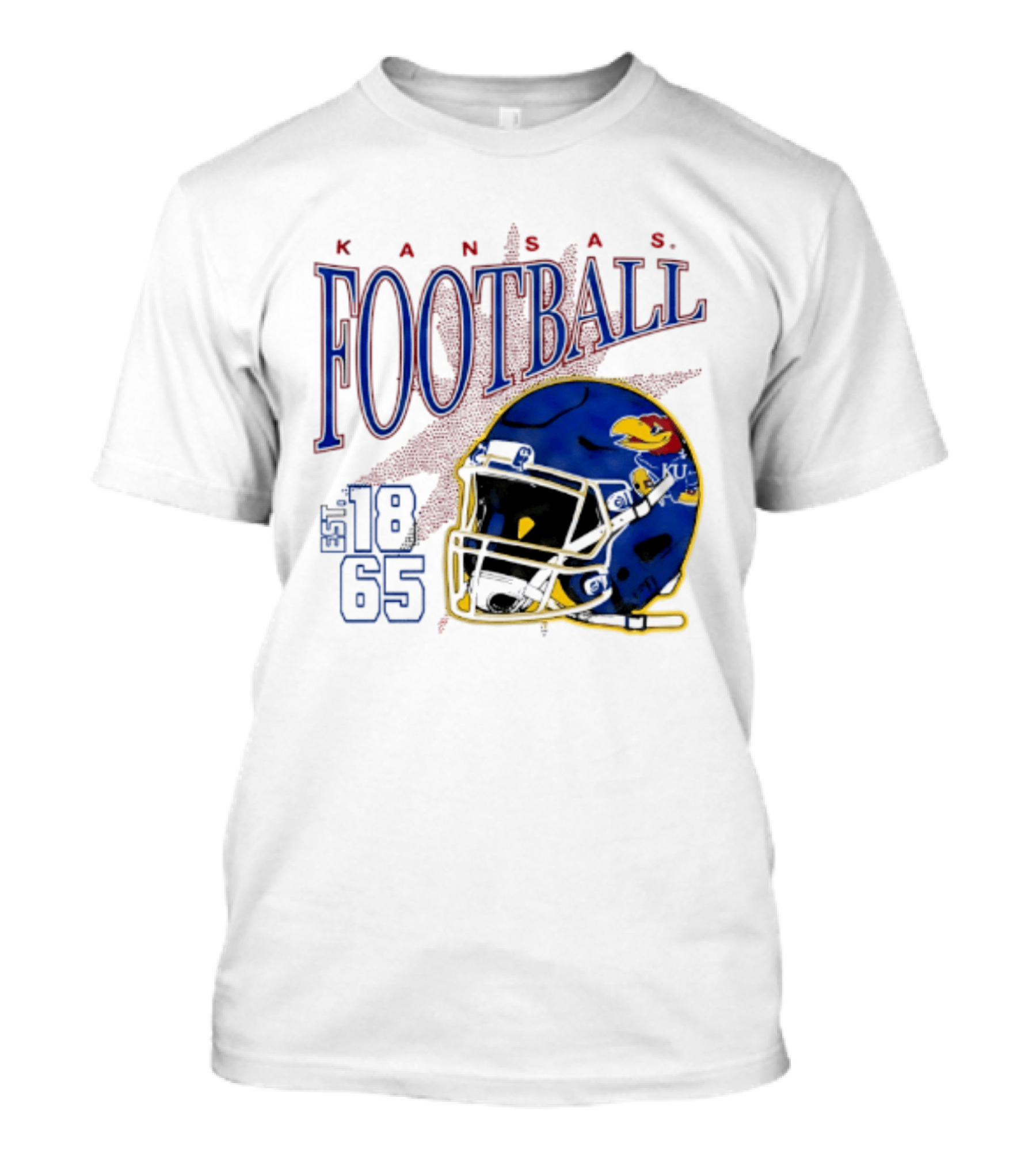 Kansas Jayhawks Football Est 1865 Helmet T-Shirt