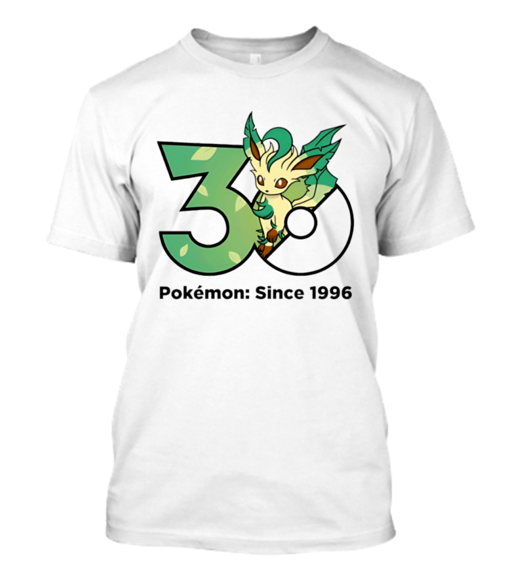 Leafeon Pokemon 30th Anniversary Since 1996 T-Shirt